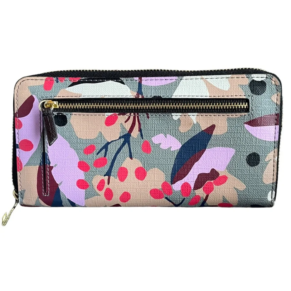 Fossil Zip Around Wallet Floral. 7"L x 1"W x 4"H - Picture 5 of 7